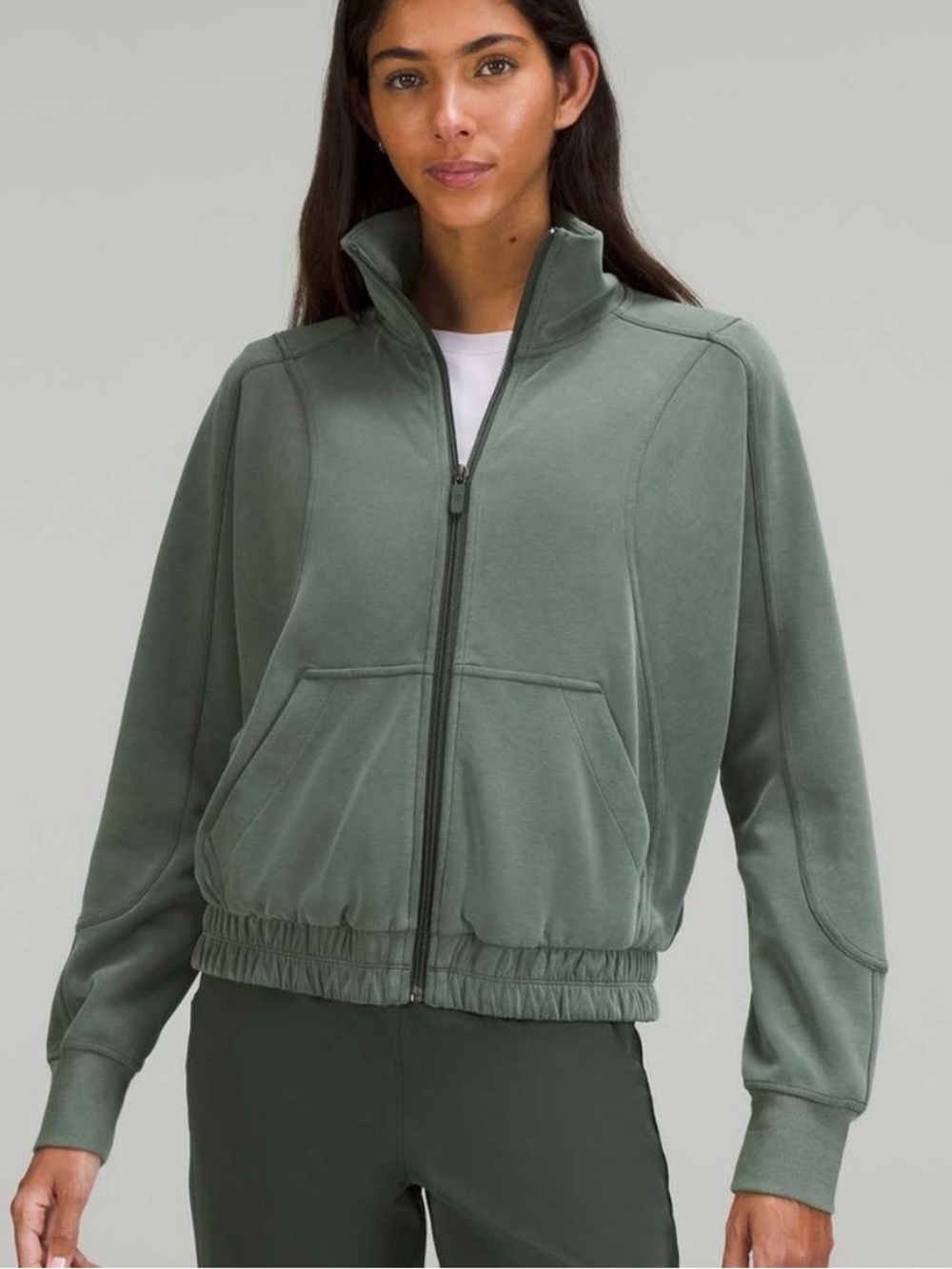 Lululemon Brushed Softstreme Funnel-Neck Zip Up